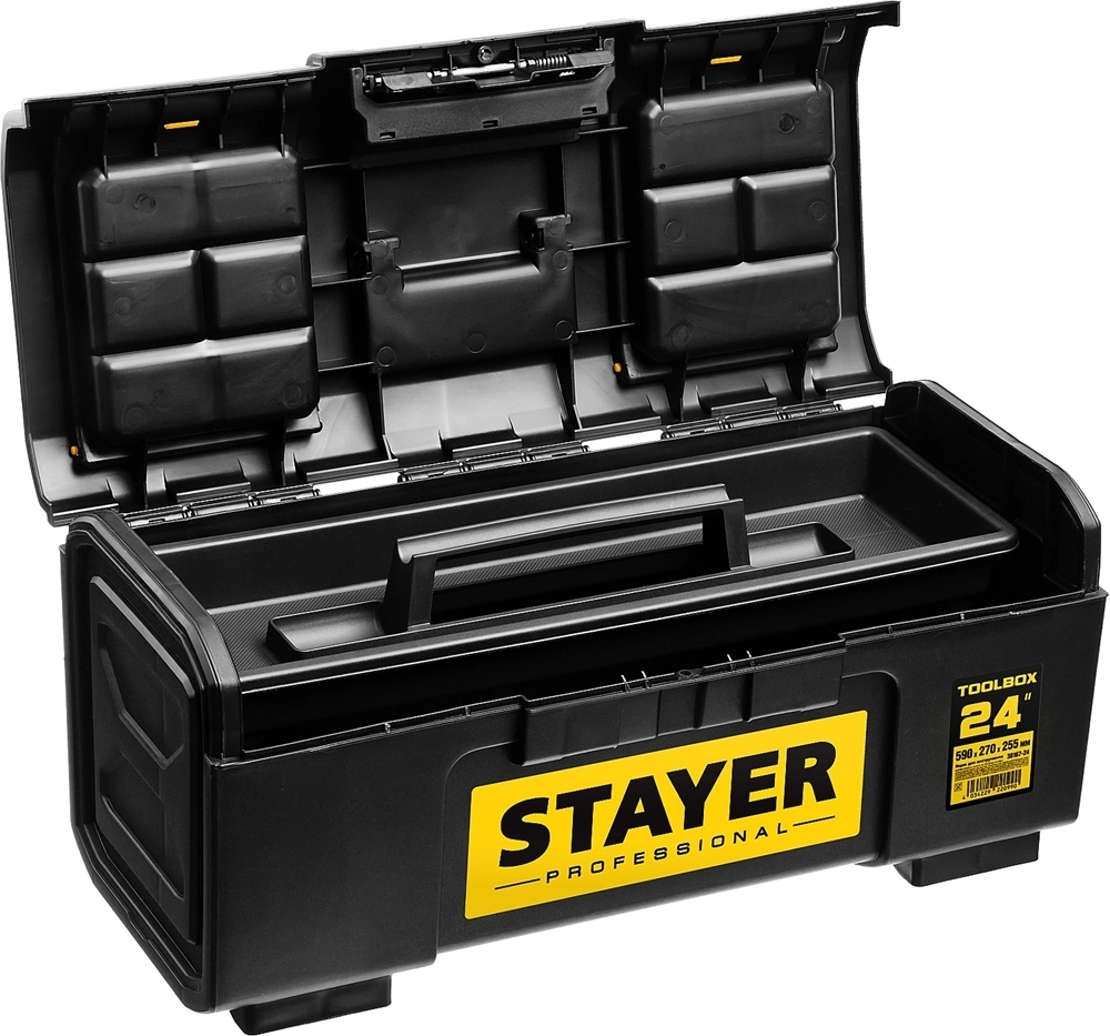 STAYER  TOOLBOX-24, 590 х 270 х 255, пластиковый ящик для инструментов, Professional (38167-24) 38167-24