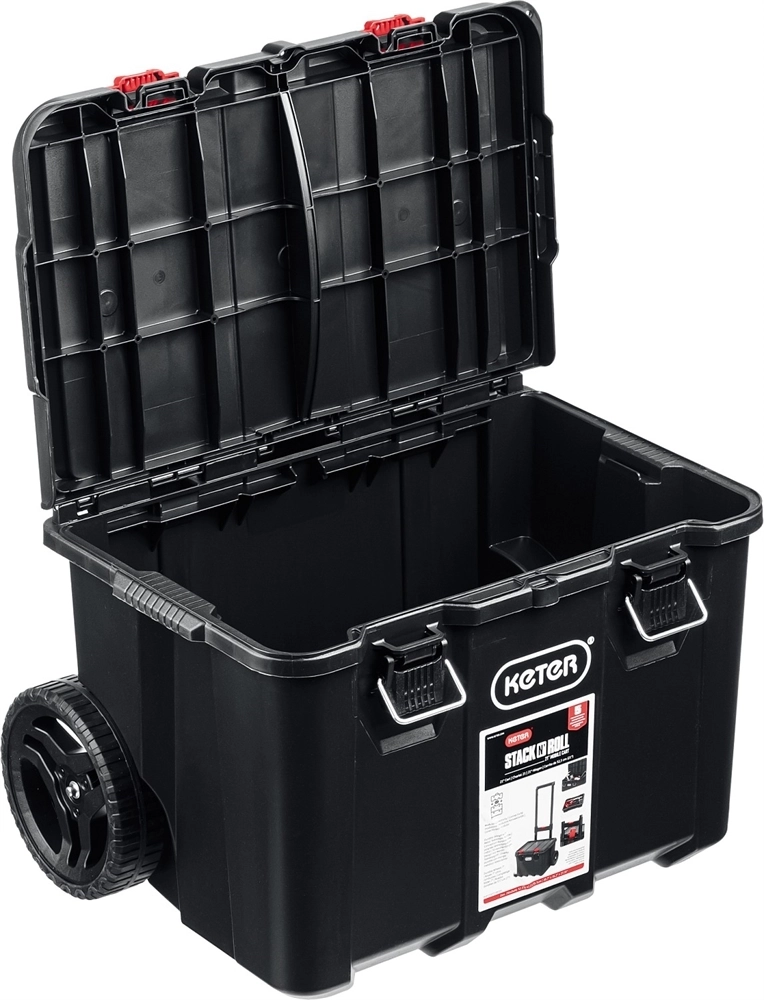 KETER  STACKNROLL, 525 х 411 х 560 мм, (21″), пластиковый ящик-тележка на колесах (38397) 38397