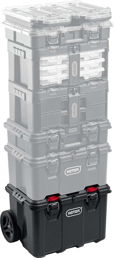 KETER  STACKNROLL, 525 х 411 х 560 мм, (21″), пластиковый ящик-тележка на колесах (38397) 38397