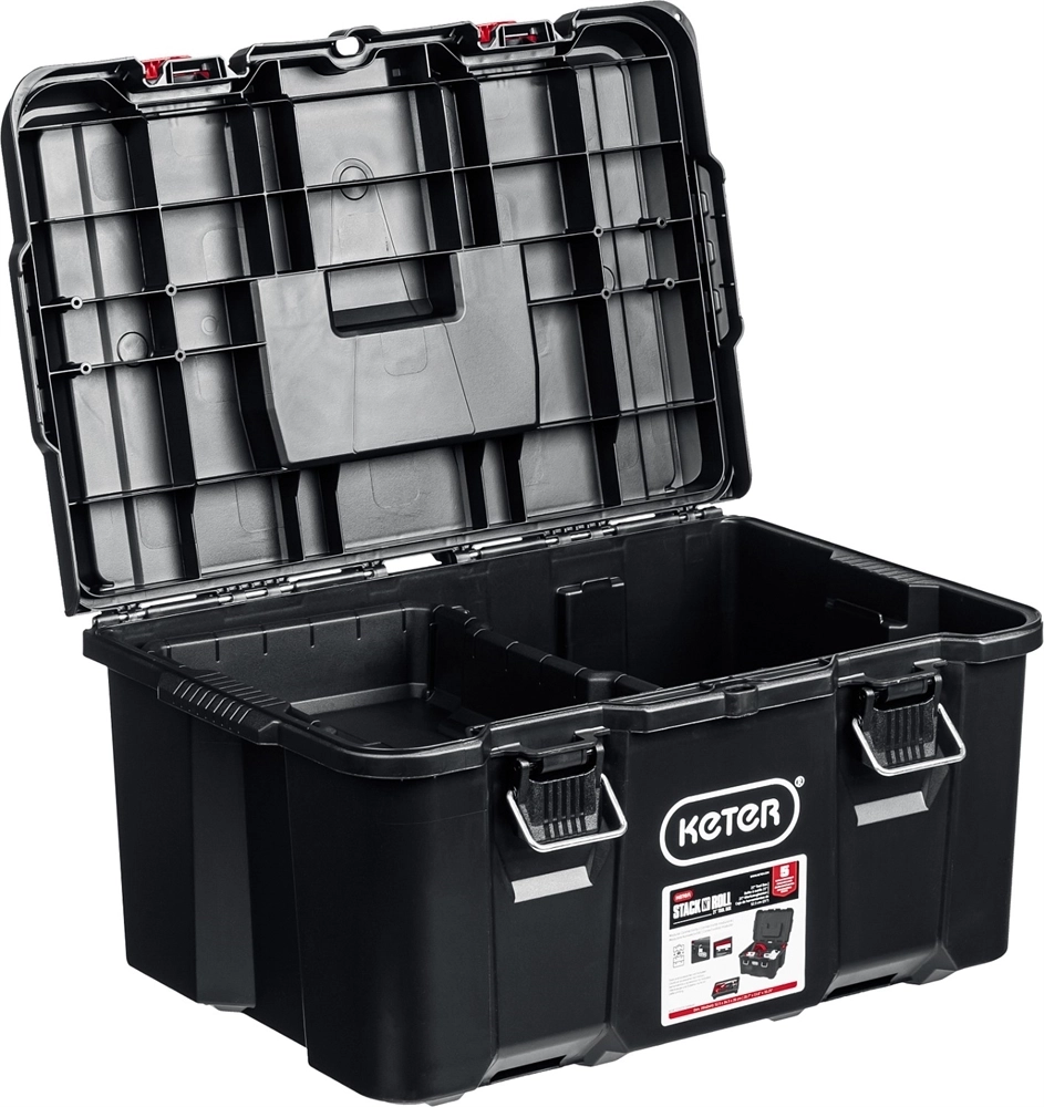 KETER  STACKNROLL, 525 х 345 х 260 мм, (21″), пластиковый ящик с крышкой (38398) 38398