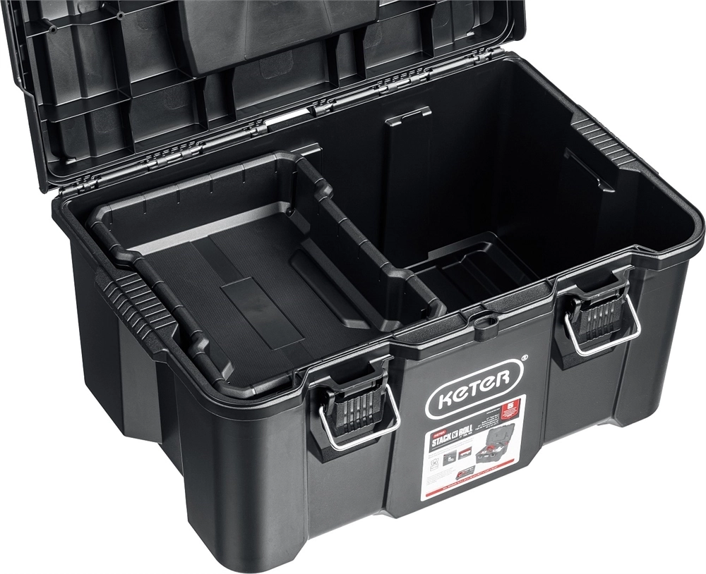 KETER  STACKNROLL, 525 х 345 х 260 мм, (21″), пластиковый ящик с крышкой (38398) 38398