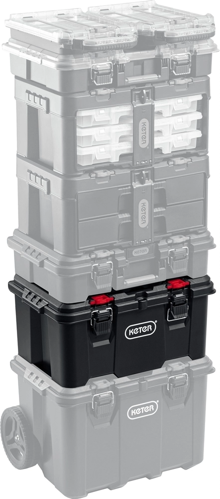 KETER  STACKNROLL, 525 х 345 х 260 мм, (21″), пластиковый ящик с крышкой (38398) 38398