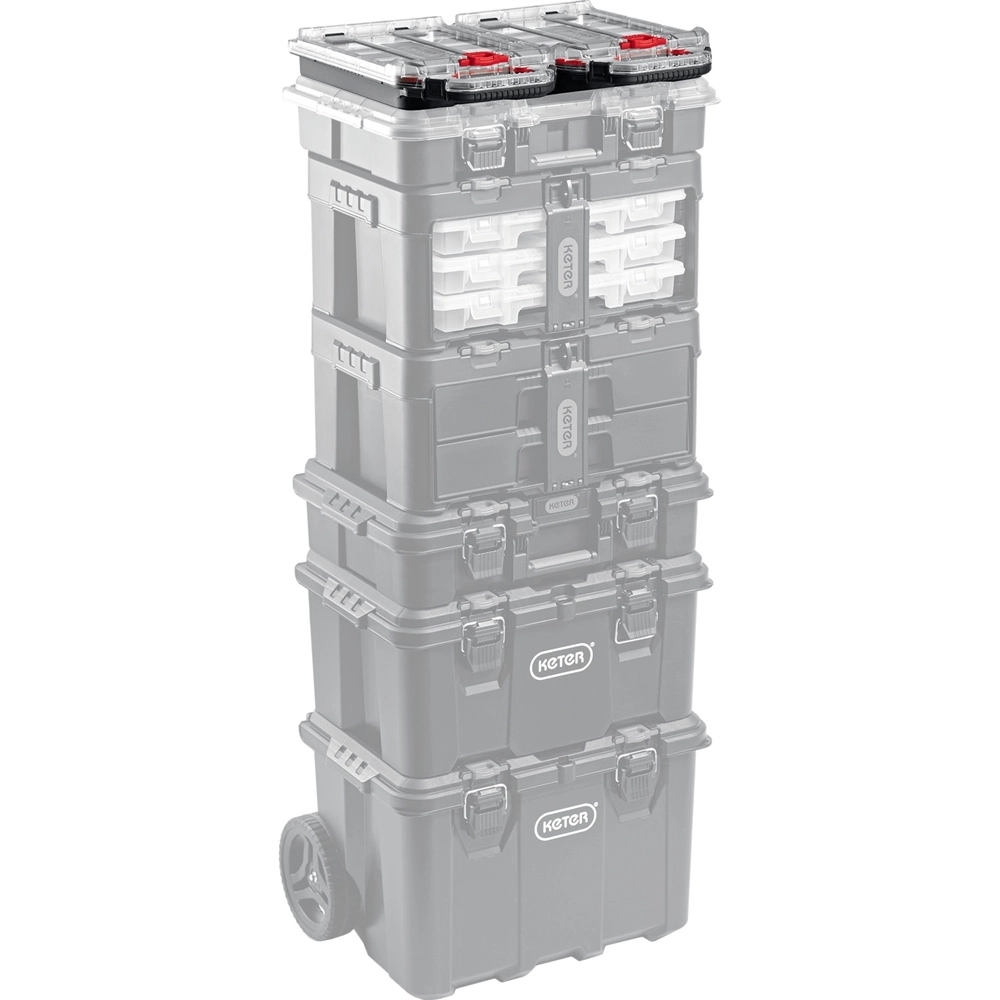 KETER  STACKNROLL, 242 х 388 х 78 мм, (10″), пластиковый органайзер с 15 регулируемыми ячейками (38408) 38408