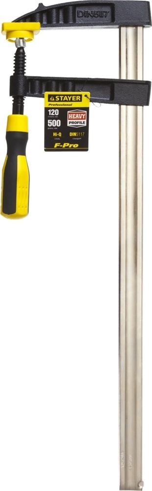 STAYER  Hercules-F HF-50/12, 120 х 500 мм, усиленная струбцина F, Professional (32095-120-500) 32095-120-500