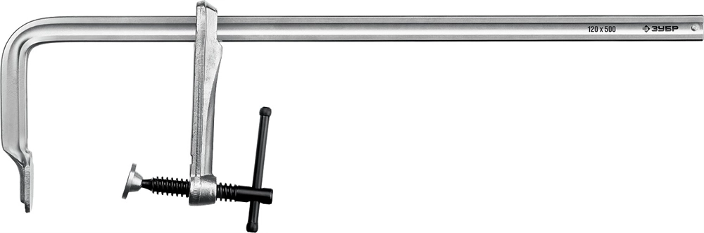 ЗУБР  КС-500/120, F, 500 х 120 мм, цельнокованая струбцина, Профессионал (32157-120-500) 32157-120-500