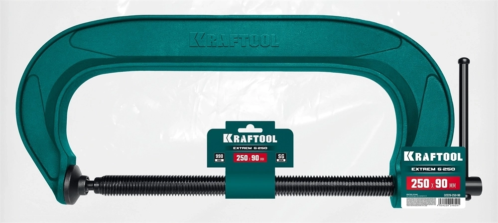 KRAFTOOL  Extrem-250, 250 х 90 мм, струбцина G-образная (32229-250-90) 32229-250-90