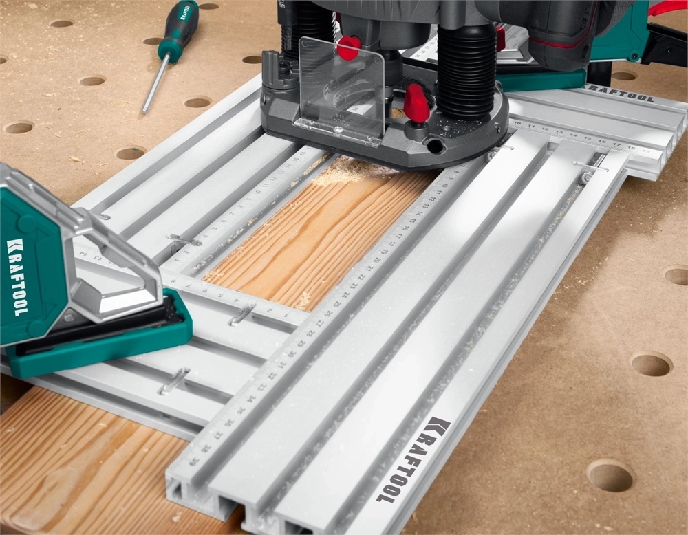 KRAFTOOL  KRAFTFLEX MFS-200-400 мм, 4шт, Шаблон фрезерный в комплекте с 2 упорами (32807) 32807