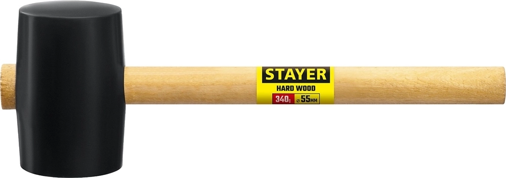 STAYER  340 г, чёрная резиновая киянка (20505-55) 20505-55
