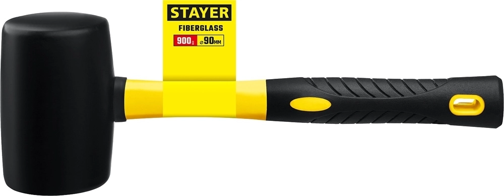 STAYER   900 г, чёрная, резиновая киянка, Professional (2054-90) 2054-90