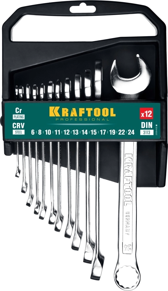 KRAFTOOL  12 шт, 6 - 24 мм, набор комбинированных гаечных ключей (27079-H12C) 27079-H12C_z01