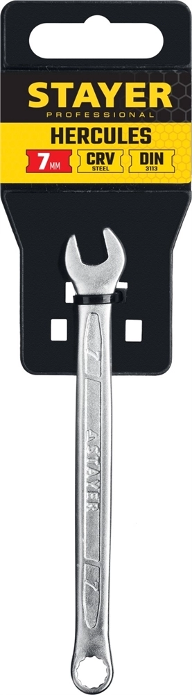 STAYER  HERCULES, 7 мм, комбинированный гаечный ключ, Professional (27081-07) 27081-07_z01
