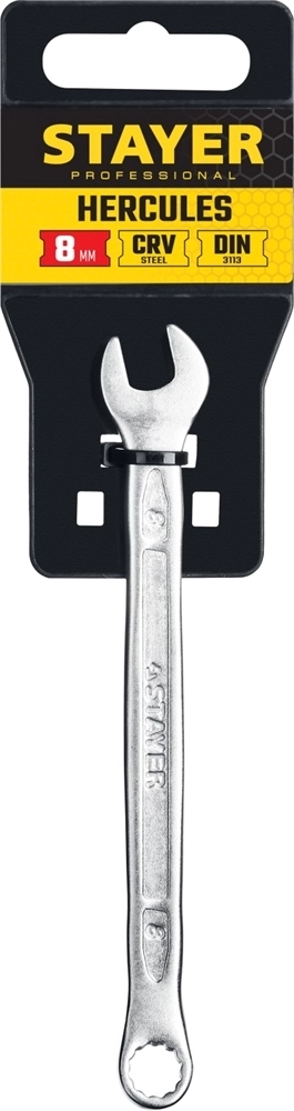 STAYER  HERCULES, 8 мм, комбинированный гаечный ключ, Professional (27081-08) 27081-08_z01