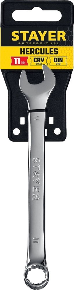 STAYER  HERCULES, 11 мм, комбинированный гаечный ключ, Professional (27081-11) 27081-11_z01