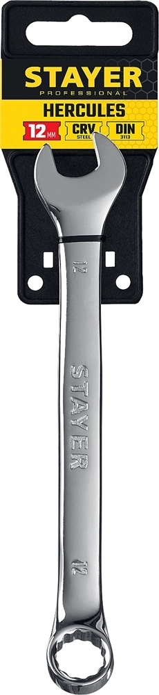 STAYER  HERCULES, 12 мм, комбинированный гаечный ключ, Professional (27081-12) 27081-12_z01