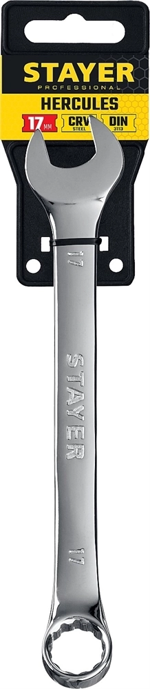 STAYER  HERCULES, 17 мм, комбинированный гаечный ключ, Professional (27081-17) 27081-17_z01