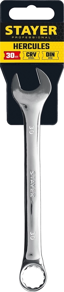 STAYER  HERCULES, 30 мм, комбинированный гаечный ключ, Professional (27081-30) 27081-30_z01
