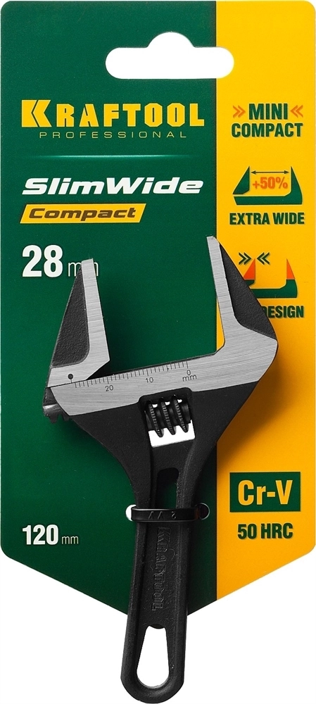 KRAFTOOL  SlimWide Compact, 120/28 мм, разводной ключ (27266-15) 27266-15