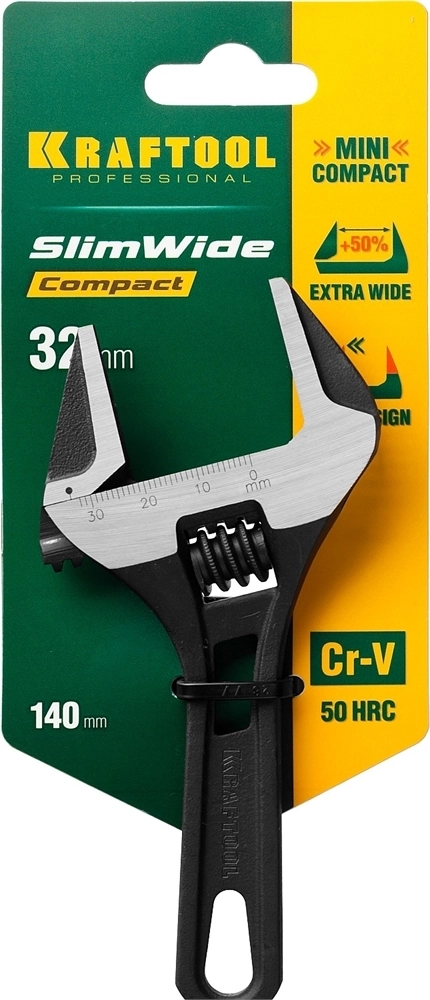 KRAFTOOL  SlimWide Compact, 140/33 мм, разводной ключ (27266-20) 27266-20