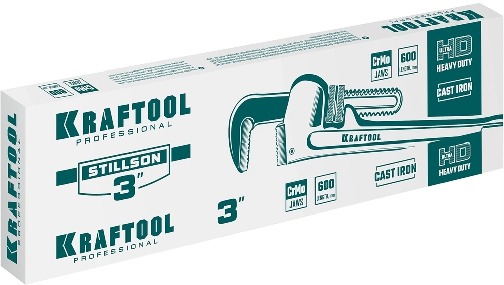 KRAFTOOL  STILLSON, 3″, 600 мм, трубный разводной ключ (2727-60) 2727-60