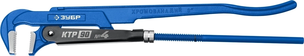 ЗУБР  КТР-90, №4, 3″, 670 мм, трубный ключ с прямыми губками, Профессионал (27335-4) 27335-4_z02