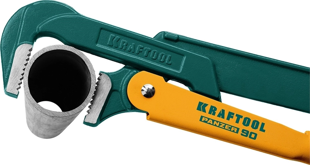 KRAFTOOL  PANZER-90, №5, 4″, 745 мм, трубный ключ с прямыми губками (2734-40) 2734-40_z02