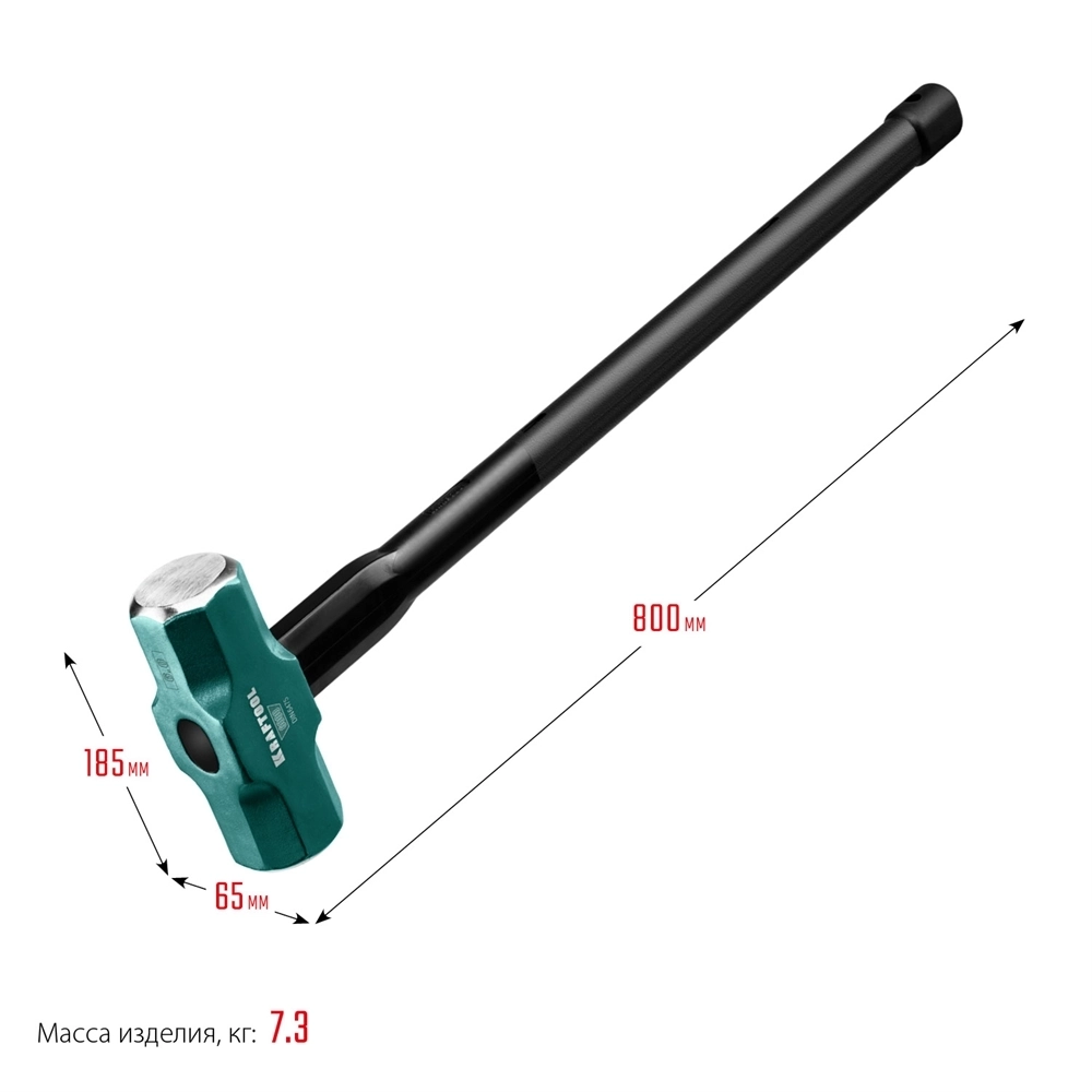 KRAFTOOL  Steel FORCE, 6 кг, кувалда со стальной удлинённой обрезиненной рукояткой (2009-6) 2009-6