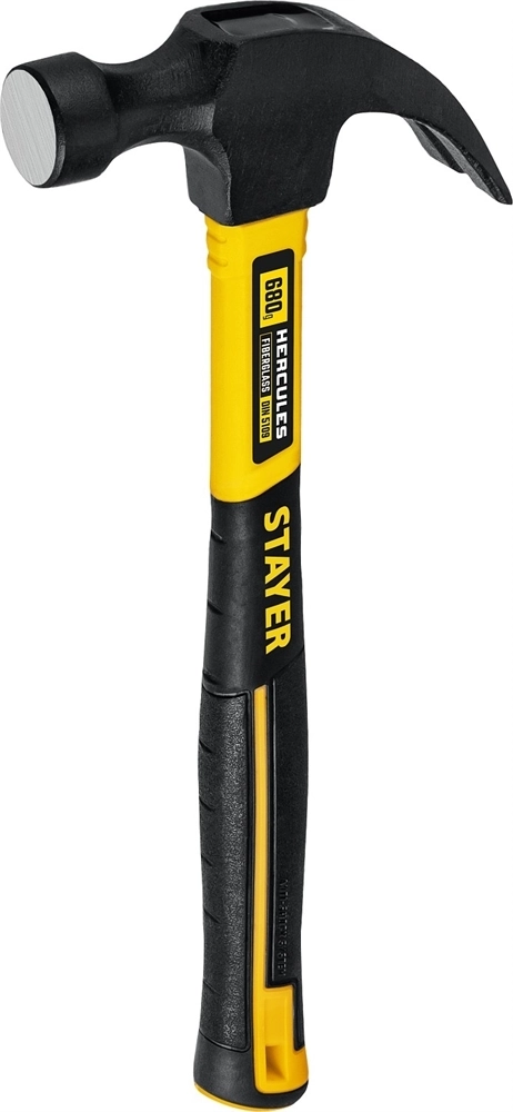 STAYER  Fiberglass, 680 г, с фиберглассовой рукояткой, столярный молоток-гвоздодёр, Professional (2026_z02) 2026_z02