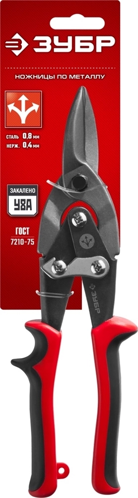 ЗУБР  250 мм, прямые ножницы по металлу (23140-S) 23140-S