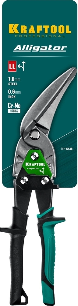 KRAFTOOL  Alliator, 280 мм, левые усиленные ножницы по металлу с выносом (2328-LL) 2328-LL