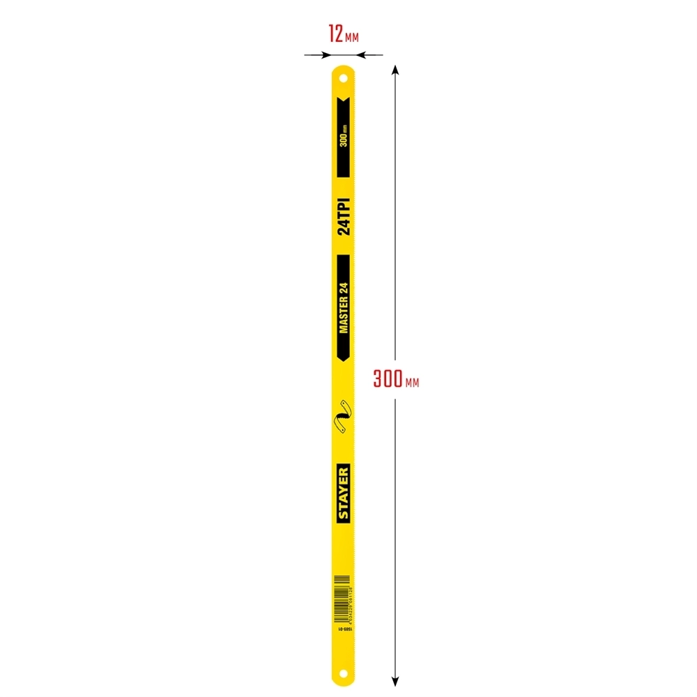 STAYER  MASTER-24, 24 TPI, 300 мм, 1 шт, коробка 50 шт, полотно по металлу (1589-01) 1589-01_z01