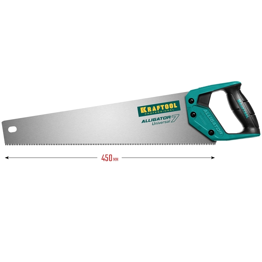 KRAFTOOL  Alligator Universal 7, 450 мм, универсальная ножовка (15004-45) 15004-45_z01