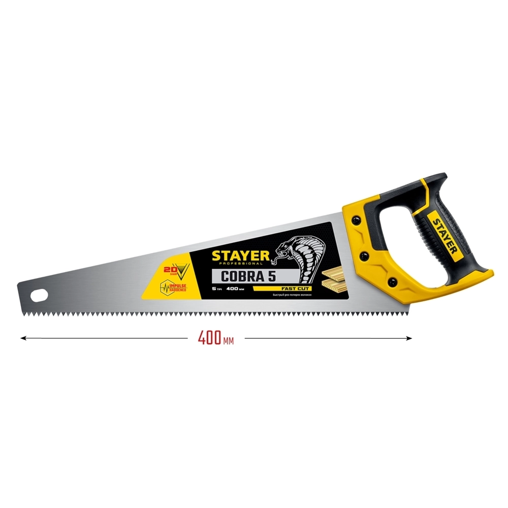 STAYER  Cobra 5, 400 мм, ножовка по дереву, Professional (1506-40) 1506-40_z02