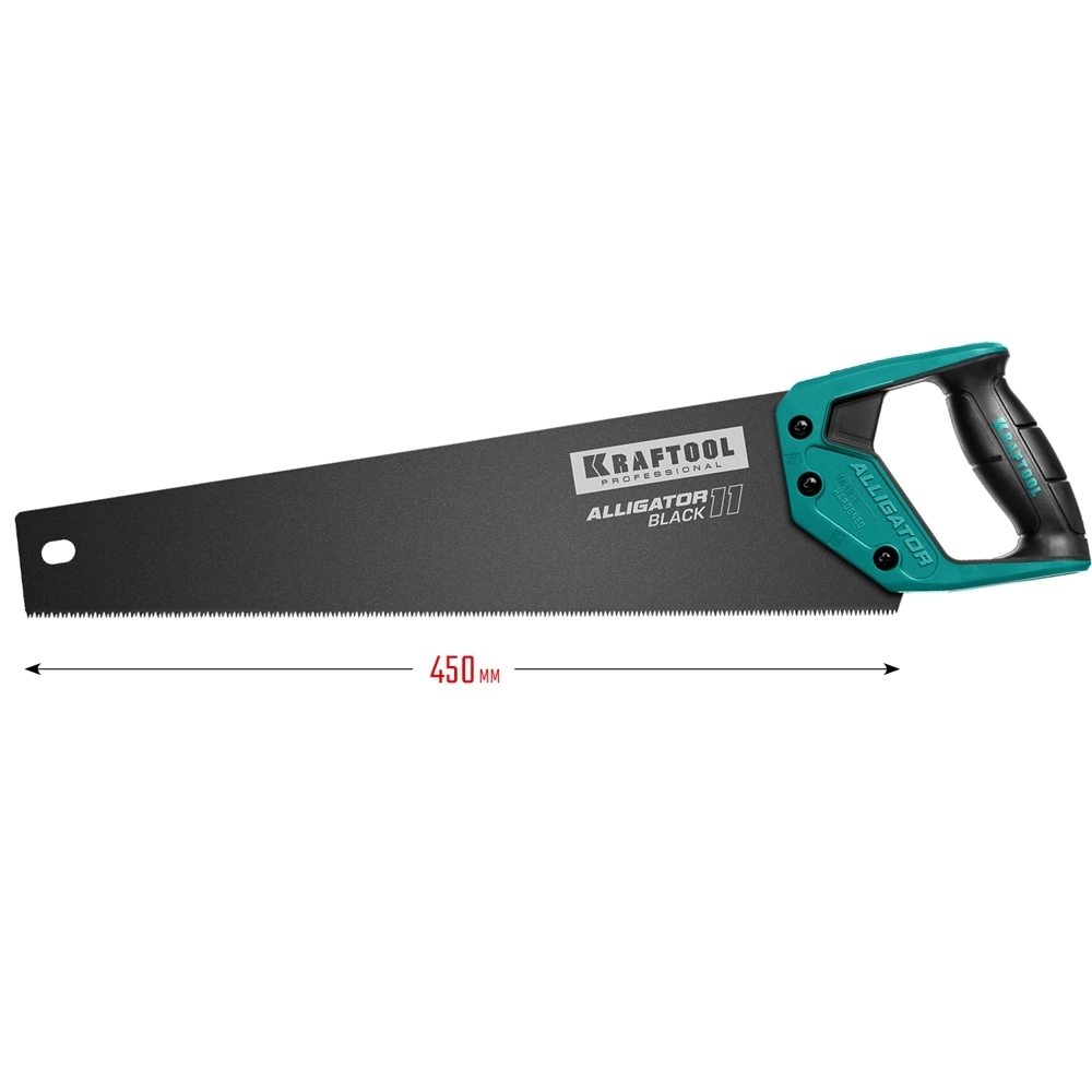 KRAFTOOL  Alligator Black 11, 450 мм, ножовка для точного реза (15205-45) 15205-45