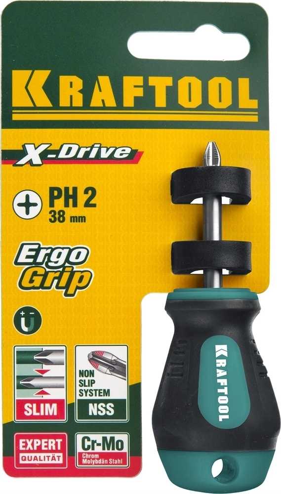 KRAFTOOL  Х-Drive, PH2 x 38, отвертка (250072-2-038) 250072-2-038