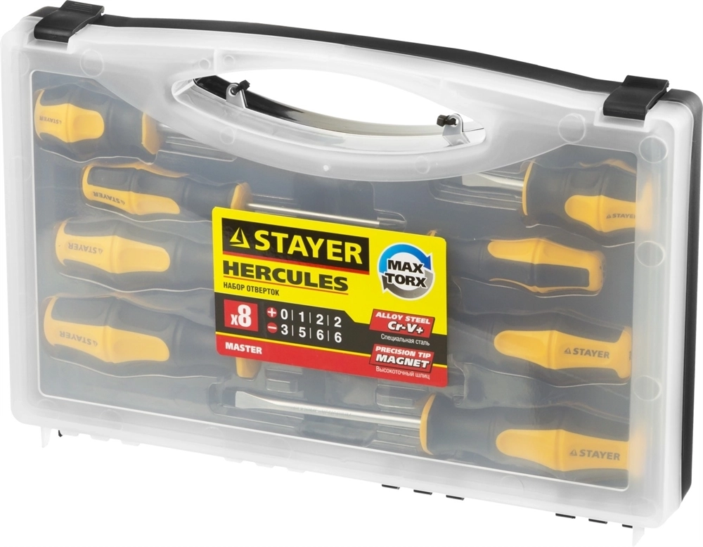 STAYER  Hercules, 8 предм, набор отверток (25055-H8) 25055-H8_z02