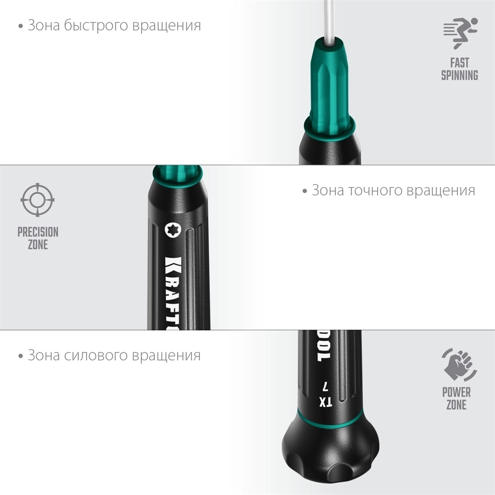 KRAFTOOL  Precision TX7, отвертка для точных работ (25684-07) 25684-07