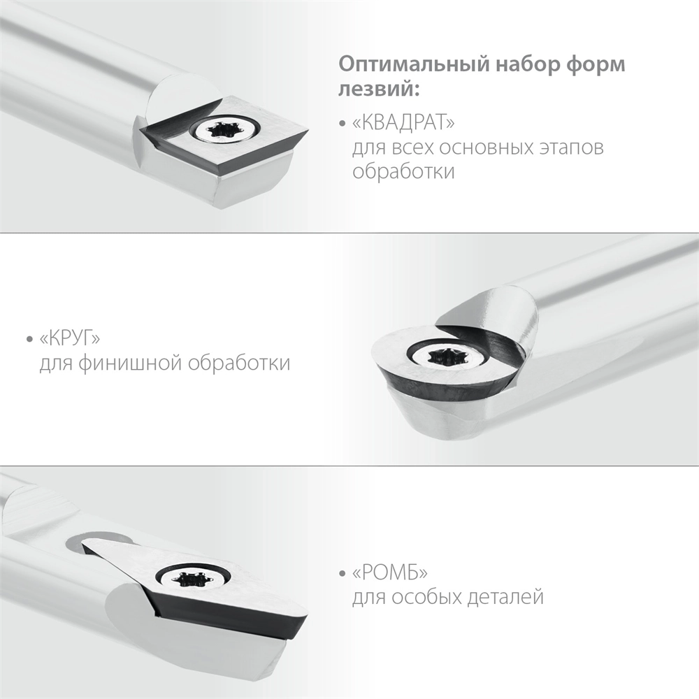 KRAFTOOL  Precision-3, 3 предм., набор ручных резцов по дереву (18369) 18369