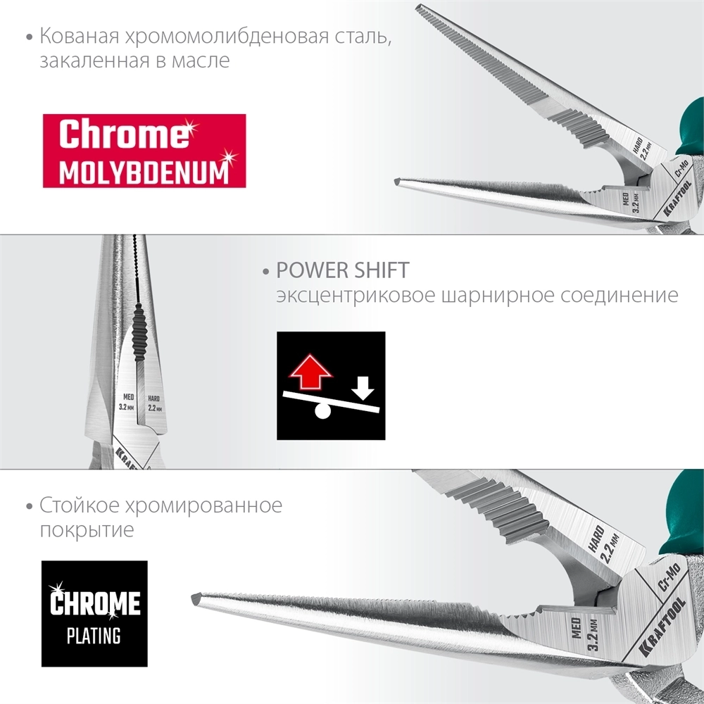 KRAFTOOL  4 предм., набор губцевого инструмента (22012) 22012