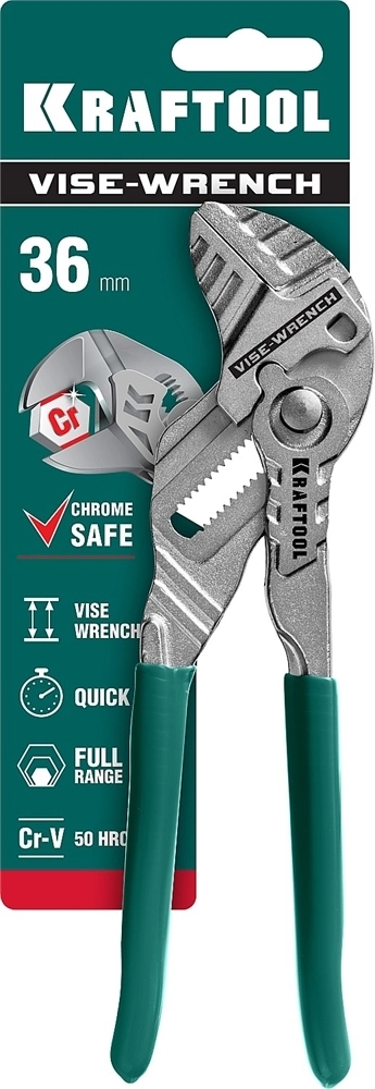 KRAFTOOL  Vise-Wrench, 180 мм, клещи переставные-гаечный ключ (22063) 22063