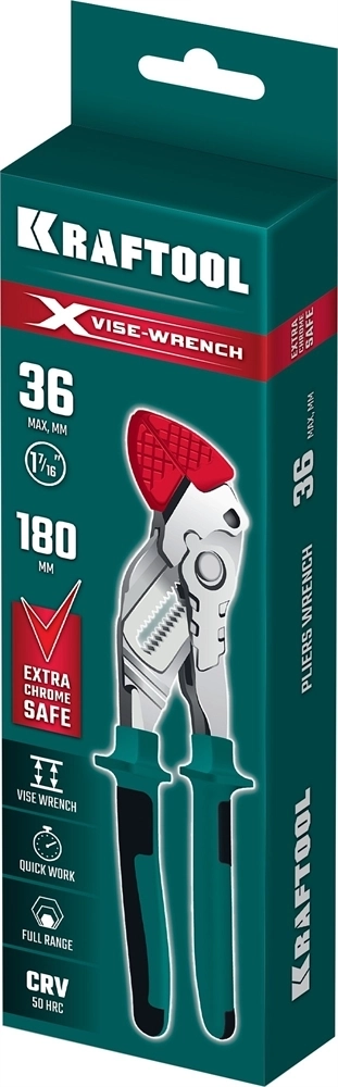 KRAFTOOL  VISE-WRENCH X, 180 мм, клещи переставные-гаечный ключ (22066) 22066