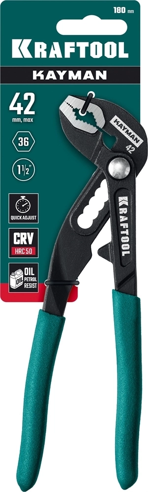 KRAFTOOL KAYMAN, 180 мм, переставные клещи (22353-18) 22353-18