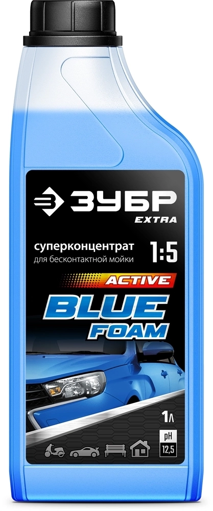 ЗУБР  1 л, концентрированный шампунь для минимоек универсальный, EXTRA (70651-1) 70651-1
