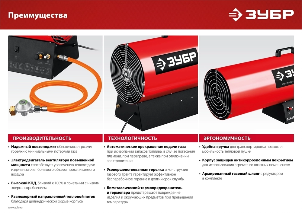 ЗУБР  20 кВт, газовая тепловая пушка (ТПГ-20) ТПГ-20
