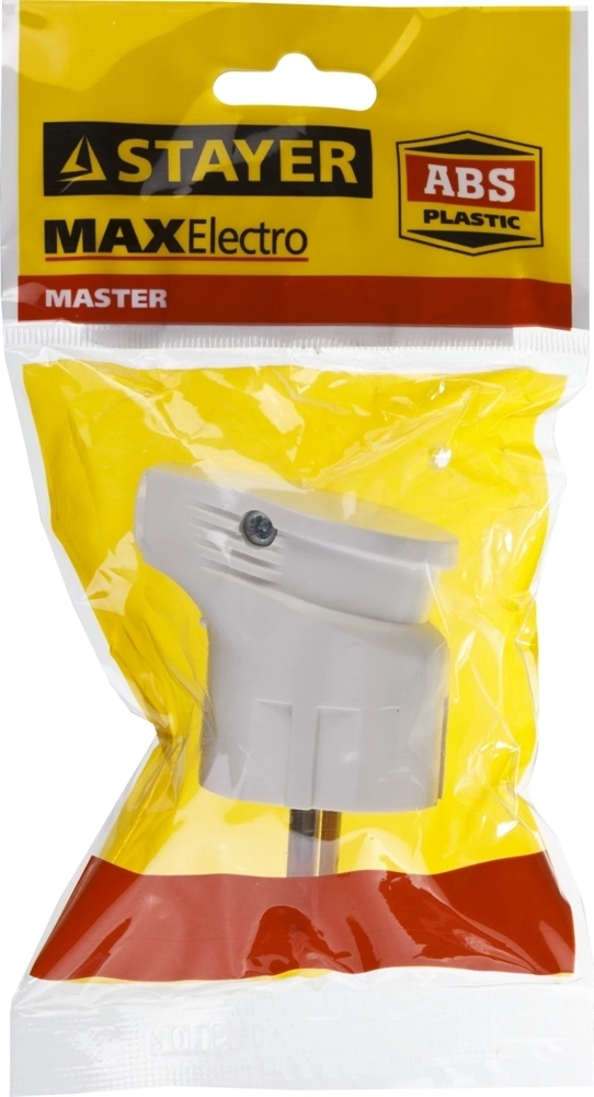 STAYER  MAXElectro, белая, 16 А/220 В, 1300 Вт, угловая вилка (55161-W) 55161-W