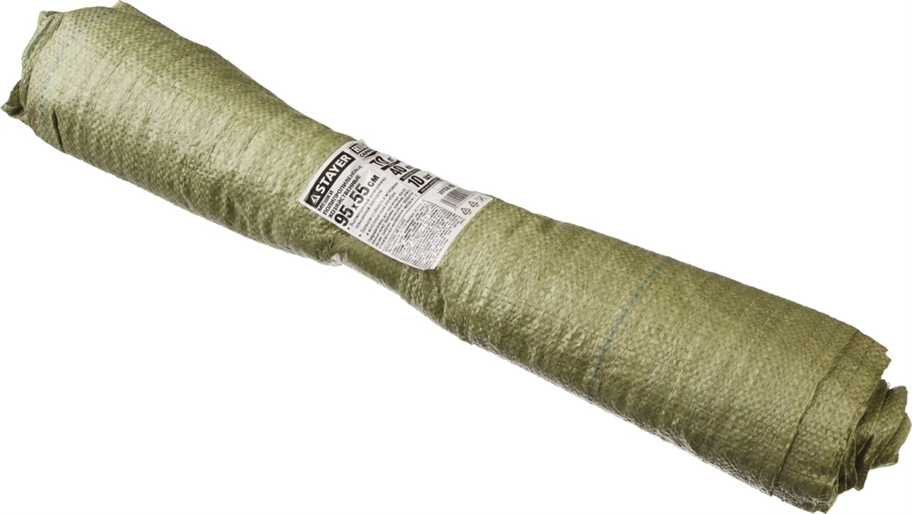 STAYER  HEAVY DUTY, 95 х 55 см, 70 л (40 кг), 10 шт, зеленые, плетеные, хозяйственные, строительные мусорные мешки (39158-95) 39158-95