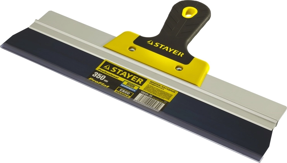 STAYER  PROFlat, 350 мм, усиленная алюминиевая направляющая, двухкомпонентная ручка, анодированный, фасадный шпатель, Professional (10045-35) 10045-35