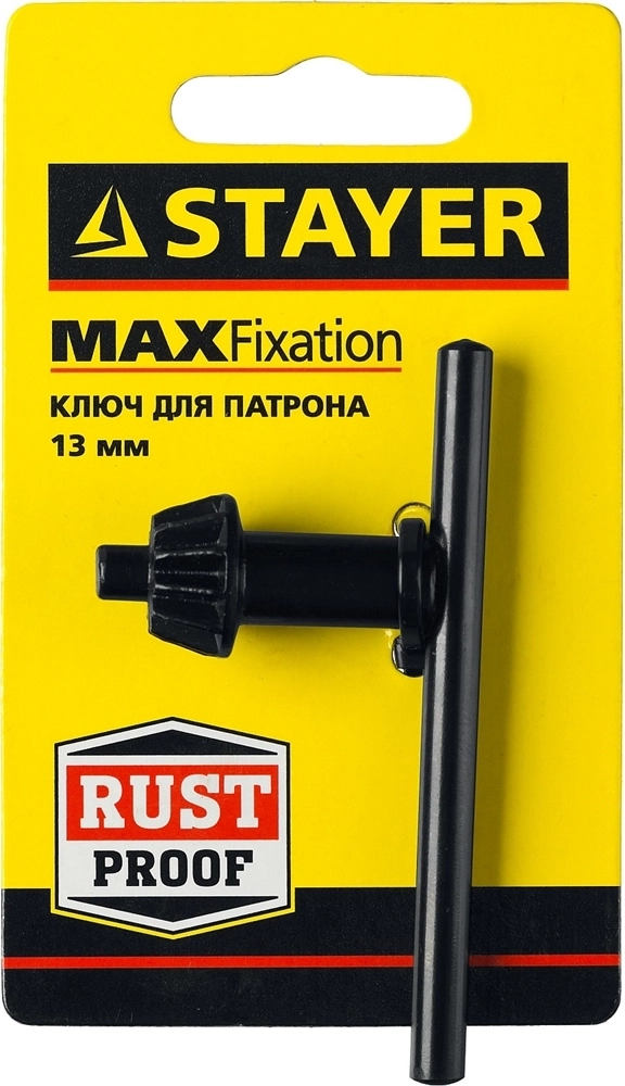STAYER  13 мм, ключ для патрона дрели (29057-13) 29057-13