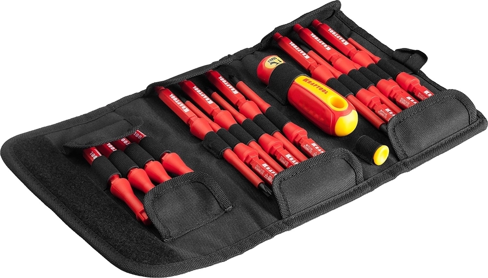 KRAFTOOL  Х-Drive Electro, 18 предм, набор высоковольтных отверток (220092-H18) 220092-H18