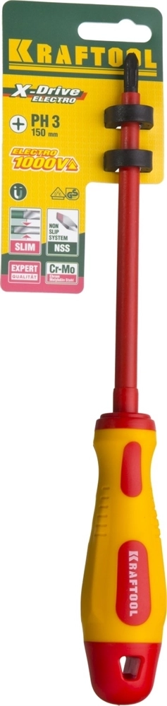 KRAFTOOL  PH3 х 150 мм, высоковольтная отвертка (250084-3-150) 250084-3-150