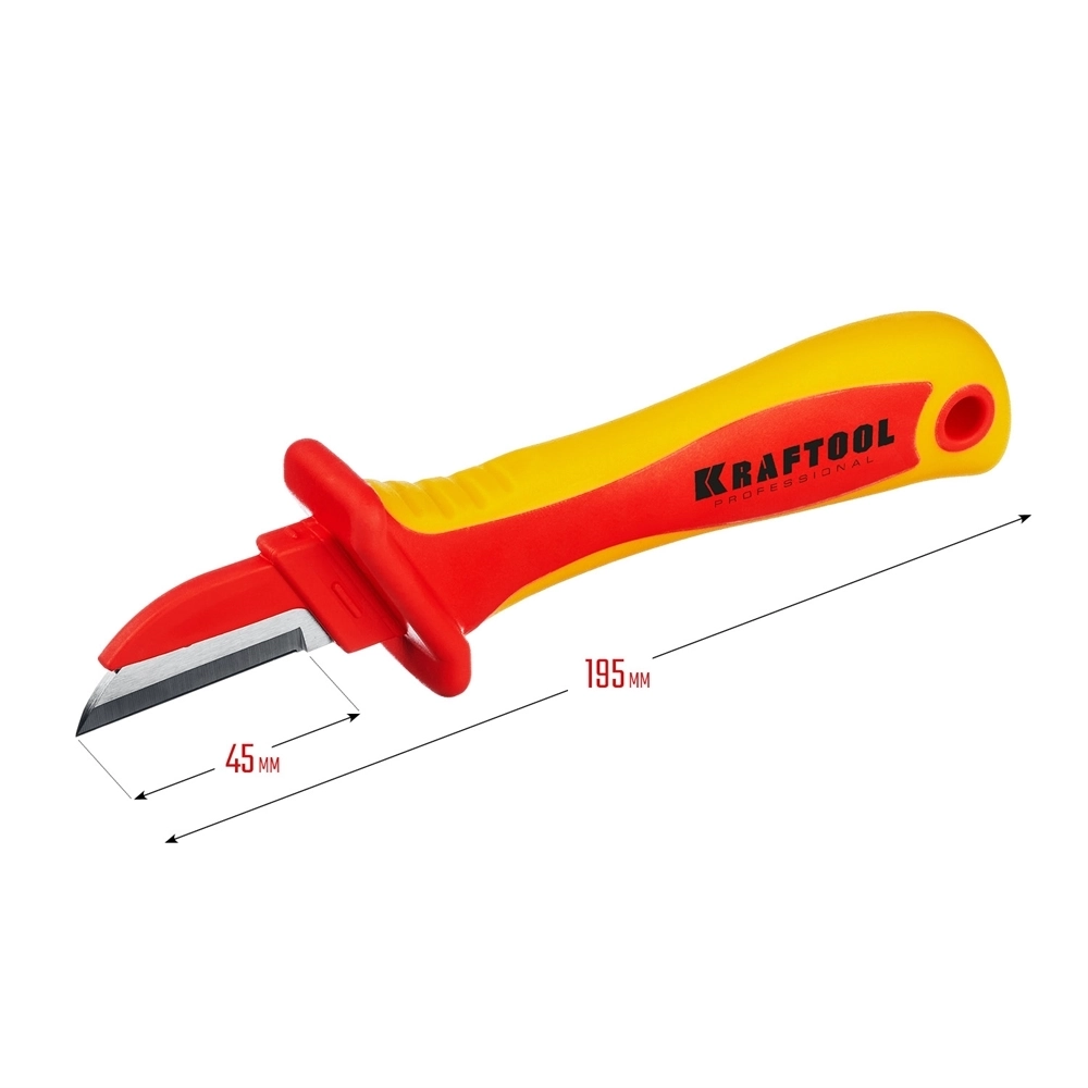 KRAFTOOL  KN-1, 1000 В, прямой, диэлектрический нож электрика (45401) 45401